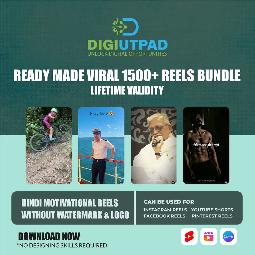 DIGIUTPAD™ Ready To Use 1500+ Viral Reels Bundle