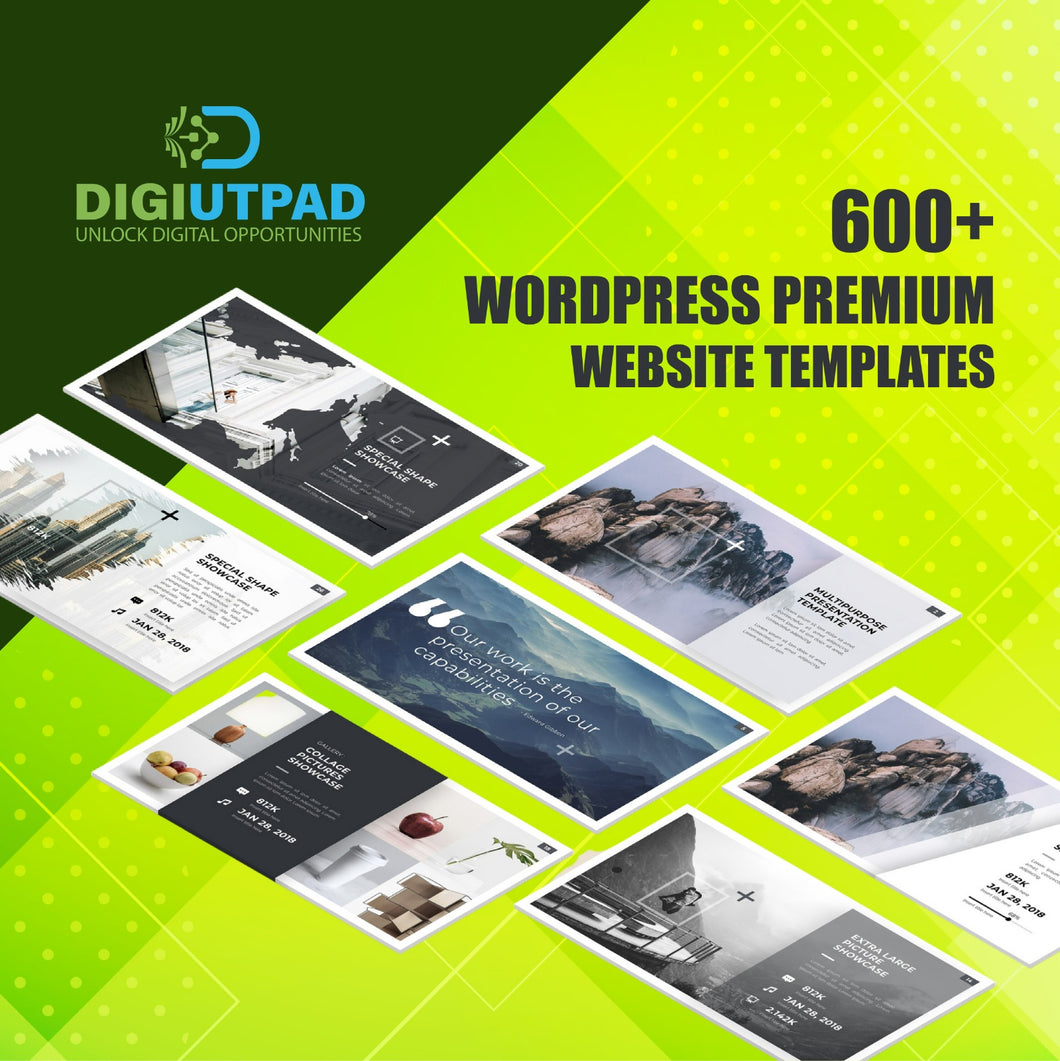 DIGIUTPAD™ 600+ WordPress Premium Website Templates