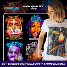 Load image into Gallery viewer, DIGIUTPAD™ 70+ Pop Culture T-shirt Design Bundle
