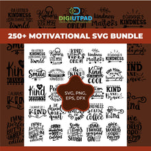 Load image into Gallery viewer, DIGIUTPAD™ 250 Motivation + 360 Sarcastic-Funny + 155 Teacher Life T-Shirt Design SVG Quotes Mega Bundle Combo Pack
