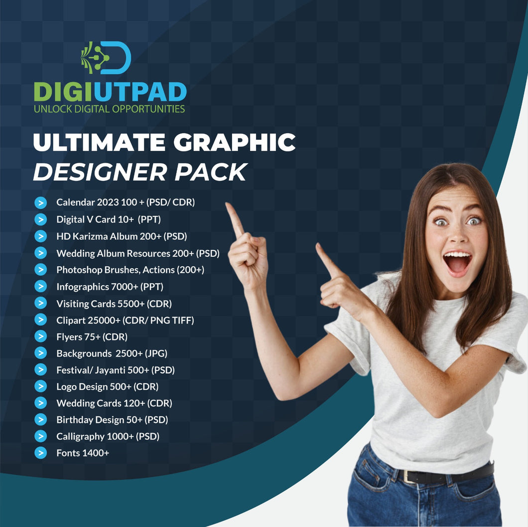 DIGIUTPAD™ Ultimate Graphics Designer Mega Bundle Pack